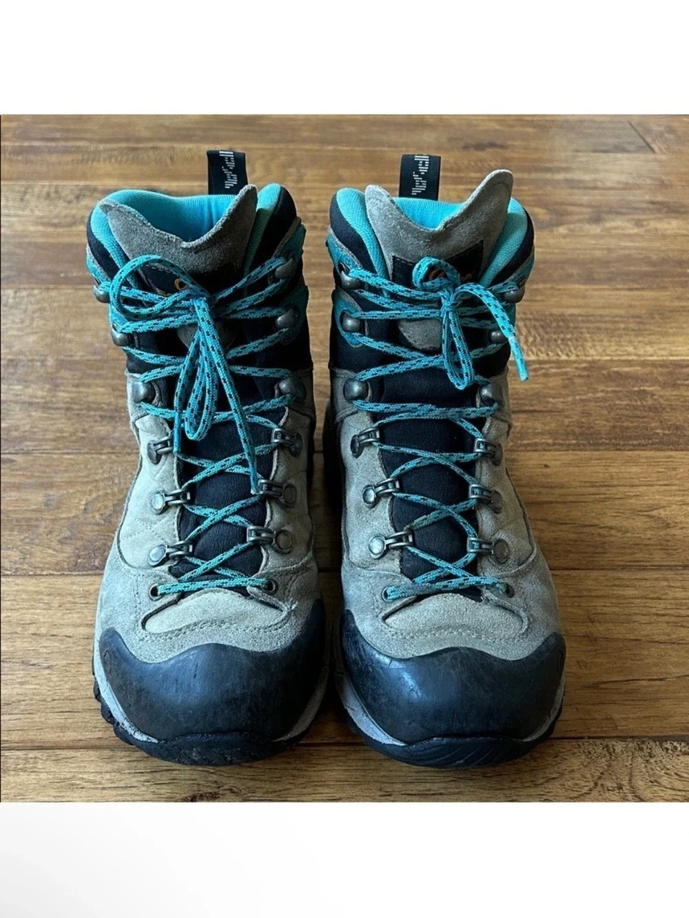 Scarpa R-Evolution GTX Backpacking Hiking Boots Waterproof Tan Black Teal 7.5